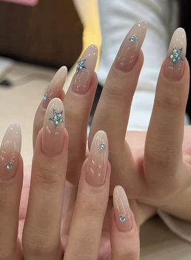 【雾蓝星芒】美甲穿戴甲片