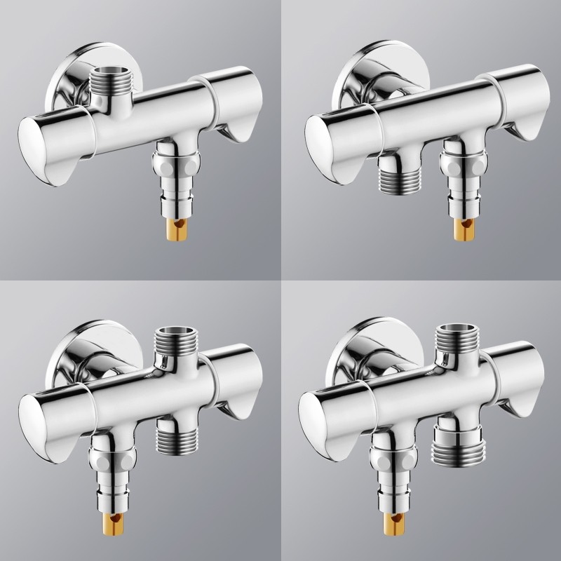 全铜一进二出三出四出角阀三通四通马桶洗碗机洗衣机水龙头分水阀