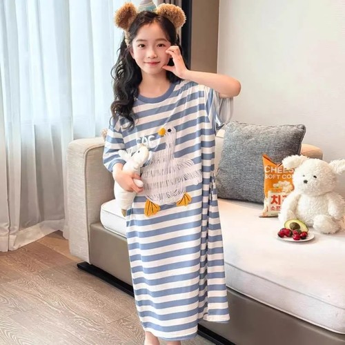 夏季吊带睡裙冰丝女童外穿儿童睡衣洋气背心女童睡裙中大童空调服