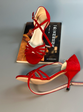 手工定制意大利羊琼皮阿根廷探戈拉丁salsa社交舞舞鞋新款