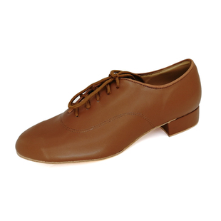 专业Argentine Tango Shoes棕色牛皮阿根廷硬底探戈舞鞋男