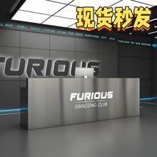 不锈钢吧台健身房舞蹈室L型前台理发店女装店一体收银接待台定制
