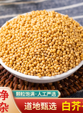 中药材野生白芥子正品特级生白芥籽炒白芥子粉辣菜子水洗去杂新货