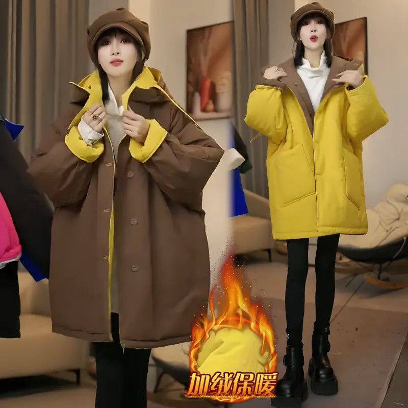 双面穿2026秋冬季新款时尚简约风休闲百搭保暖外套棉服女宽松显瘦,女装/女士精品,大码棉服,淘宝优惠券,粉丝福利购,淘宝优惠卷