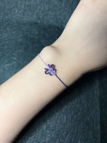 双色小蝴蝶｜原创手工编织手绳饰品定制本命年转运极细小红绳手链