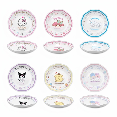 密胺高颜值时尚Sanrio三丽鸥8.5英寸花边深盘酷洛米玉桂狗Melody