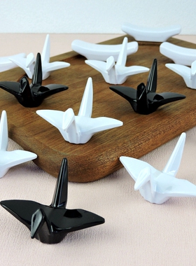 酒店摆台密胺树脂餐具纯白黑色筷架两用多用筷子架筷枕筷托汤匙托