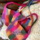 尼泊尔手工羊毛毡 创意彩虹色扎染晕染效果斜跨包单肩包时尚 可爱