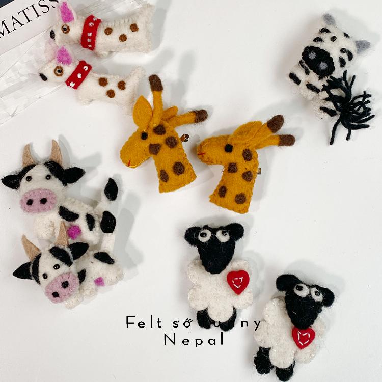 羊毛毡胸针可爱绵羊牛别针配饰