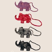 尼泊尔手工羊毛毡可爱卡通大象斜挎包小象包亲子毛毡包创意百搭