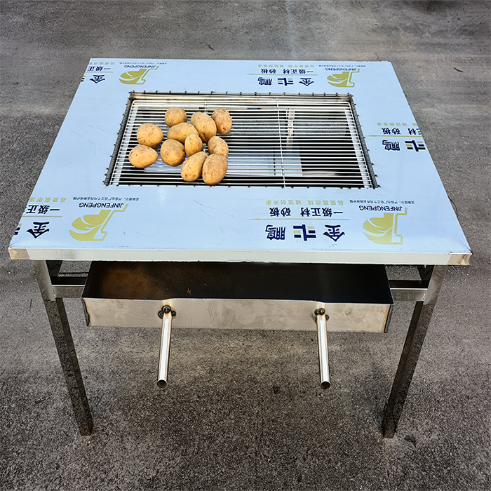 烤土豆手撕豆腐烧烤桌 贵州云南小豆腐洋芋 木炭烧烤炉架加大条网