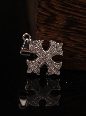 紫蝉女925纯银微镶吊坠时尚满钻