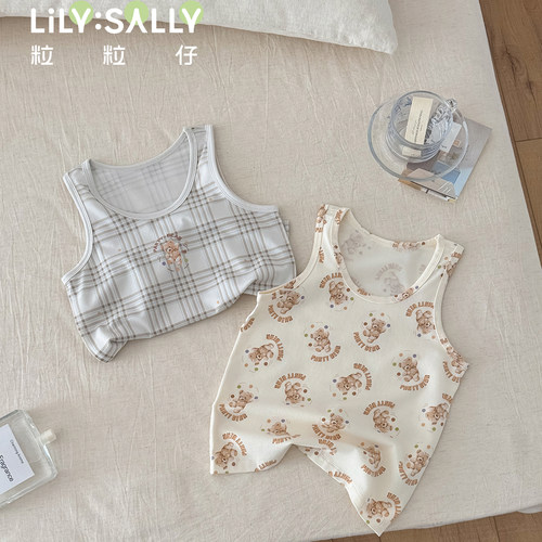 粒粒仔男童打底无袖背心