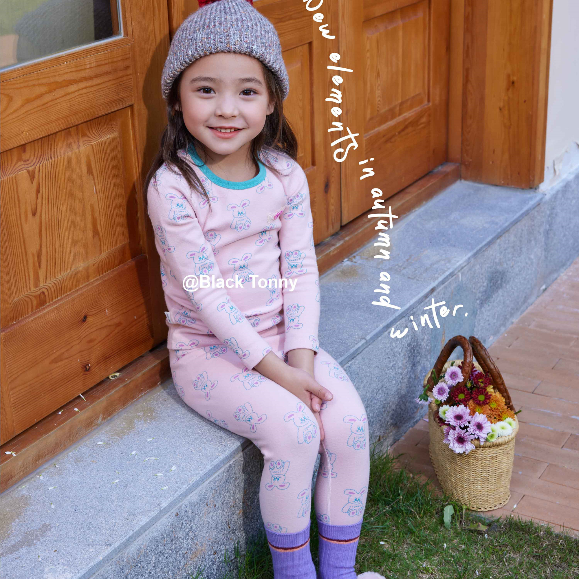 小黑托昵加厚内衣套装