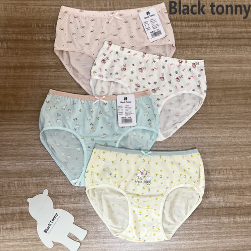 小黑托昵女童莫代尔三角内裤棉