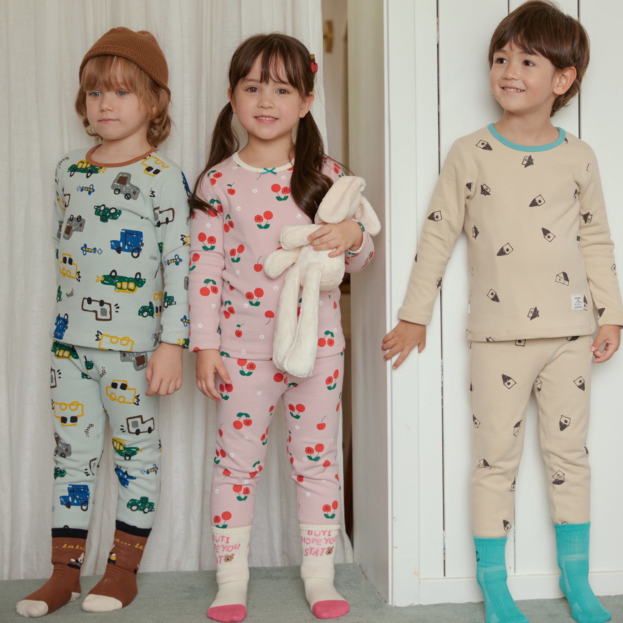 小黑托昵双层保暖内衣套装