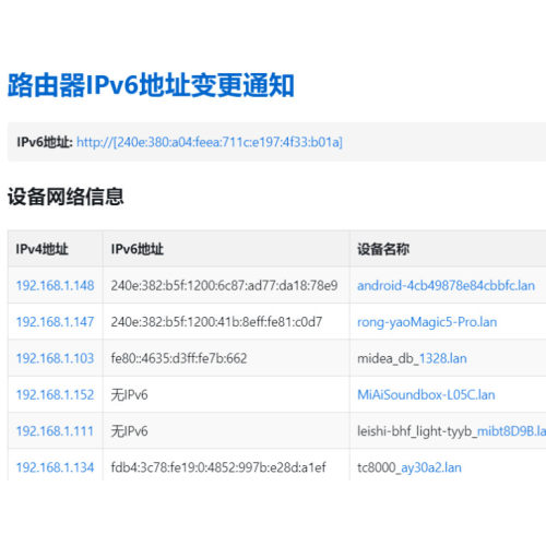 ImmortalWrt内网设备的IPv6地址