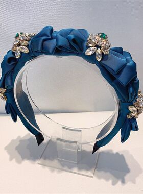 元气个性韩版时尚加长甜美原创闪钻发饰多发箍精美蓬松蝴蝶结优雅