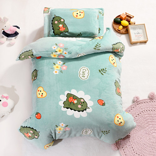 儿童被套单件珊瑚法兰绒宝宝卡通
