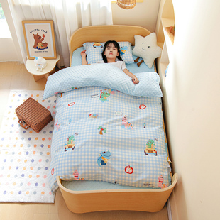 儿童全棉豆豆绒被子三件套单面冬季 加绒ab面幼儿园宝宝午睡六件套