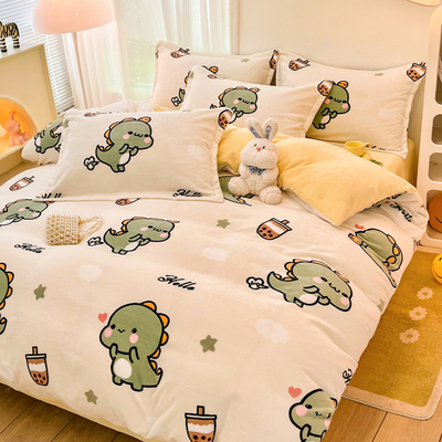 牛奶绒被套单件加厚保暖不掉毛