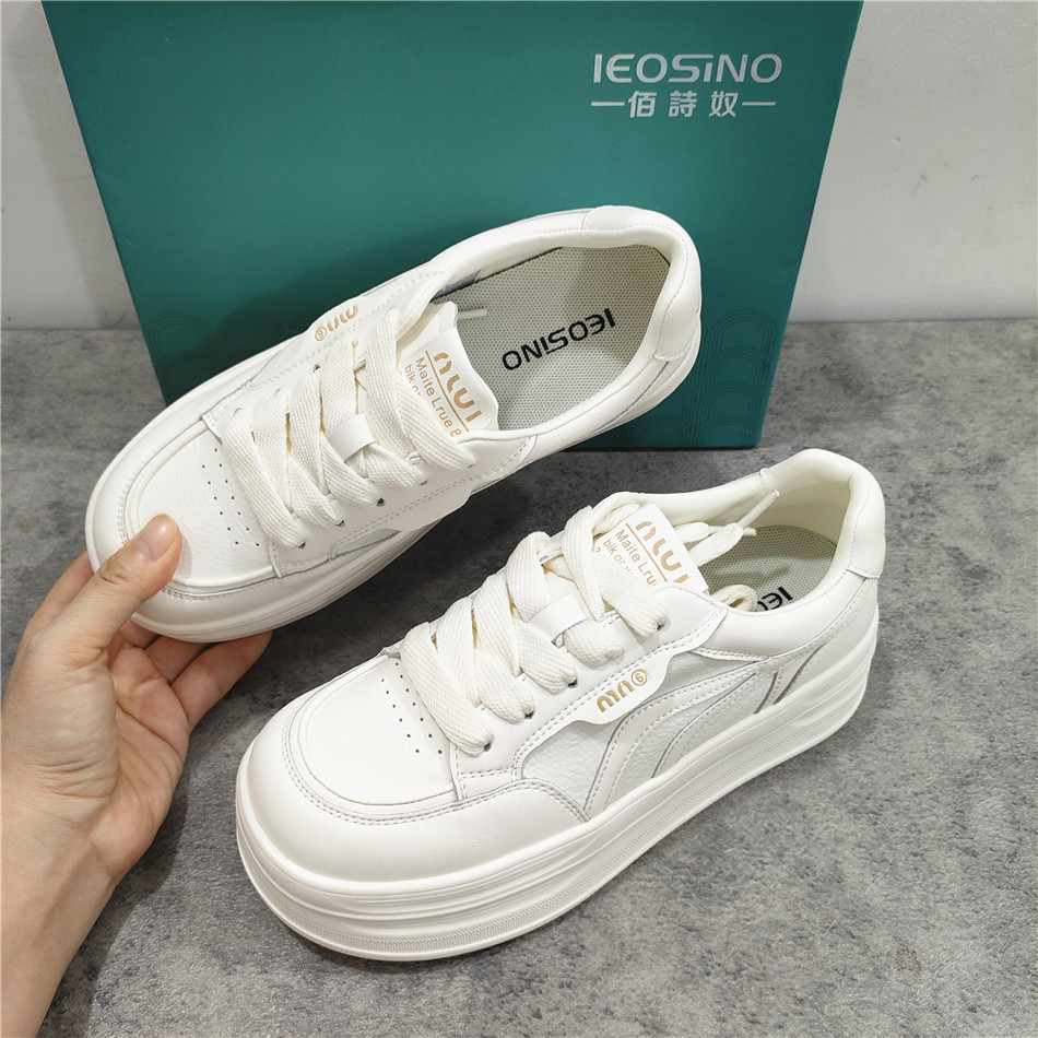 佰诗奴2025新款韩版真皮休闲板鞋