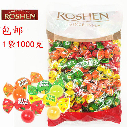 俄罗斯进口糖果如胜乒乓水果夹心硬糖休闲零食结婚喜糖500g包邮
