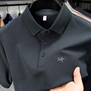 清仓折扣 大牌男士短袖t恤夏季冰丝高端商务百搭翻领半袖polo衫男