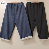 双面磨毛发热保暖裤 羊绒汉服打底裤 防静电马面裙蚕丝内衬冬款 防透