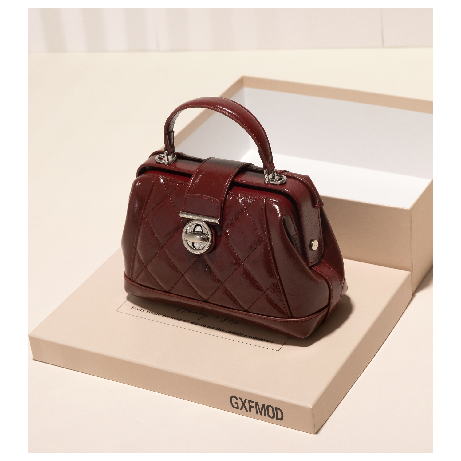 GXFMOD手提包复古红色结婚包