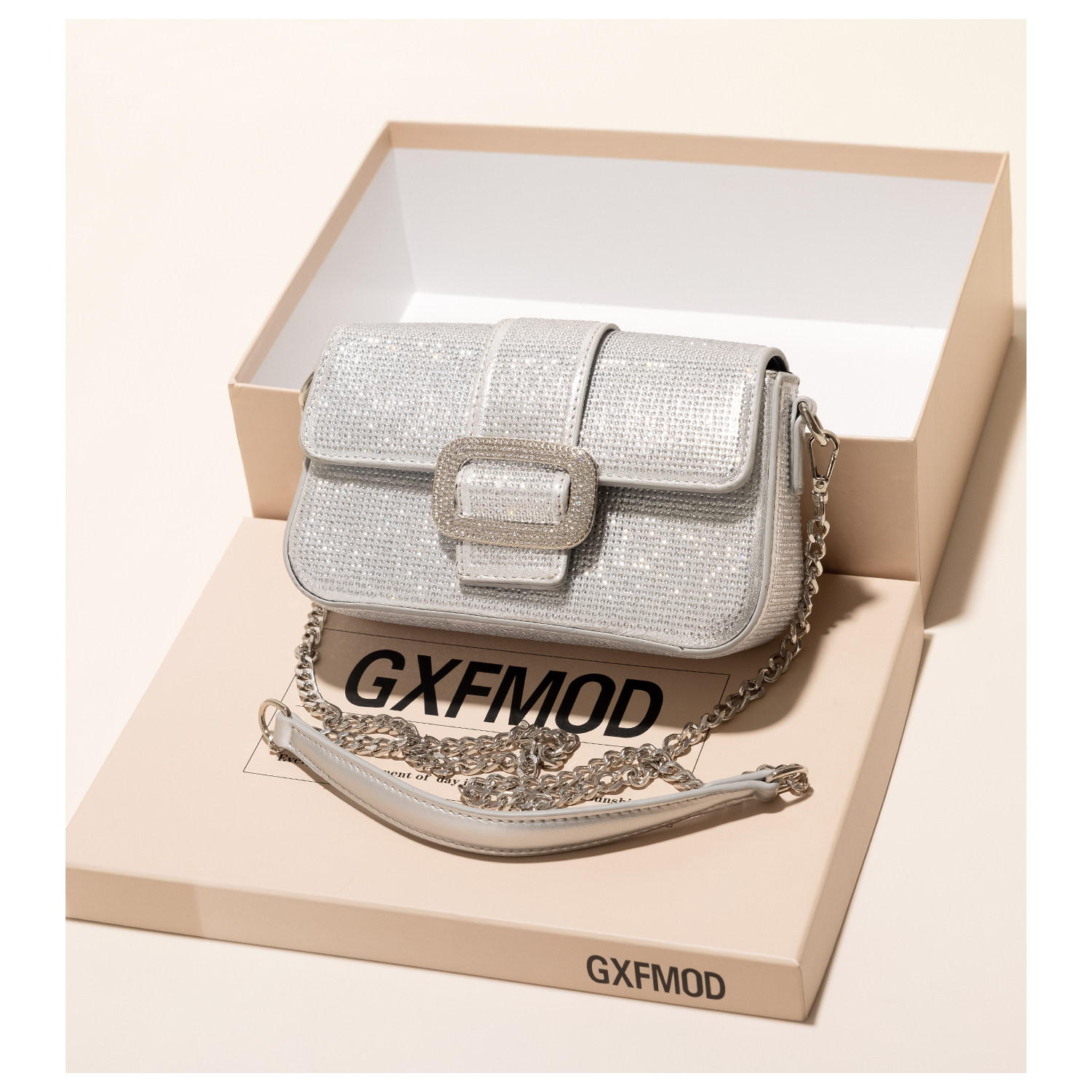 GXFMOD新款镶钻小方包时髦斜挎包