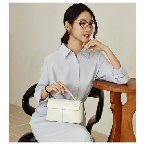 GXFMOD轻奢牛皮小方包女斜挎