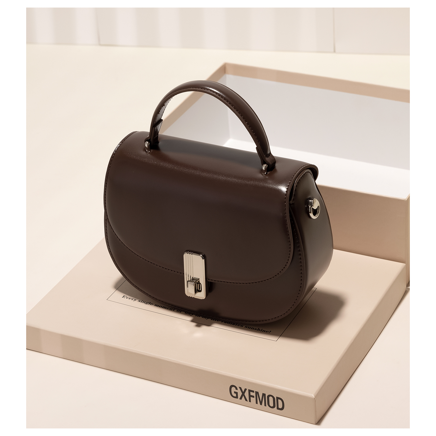 GXFMOD真皮马鞍包百搭斜挎包包