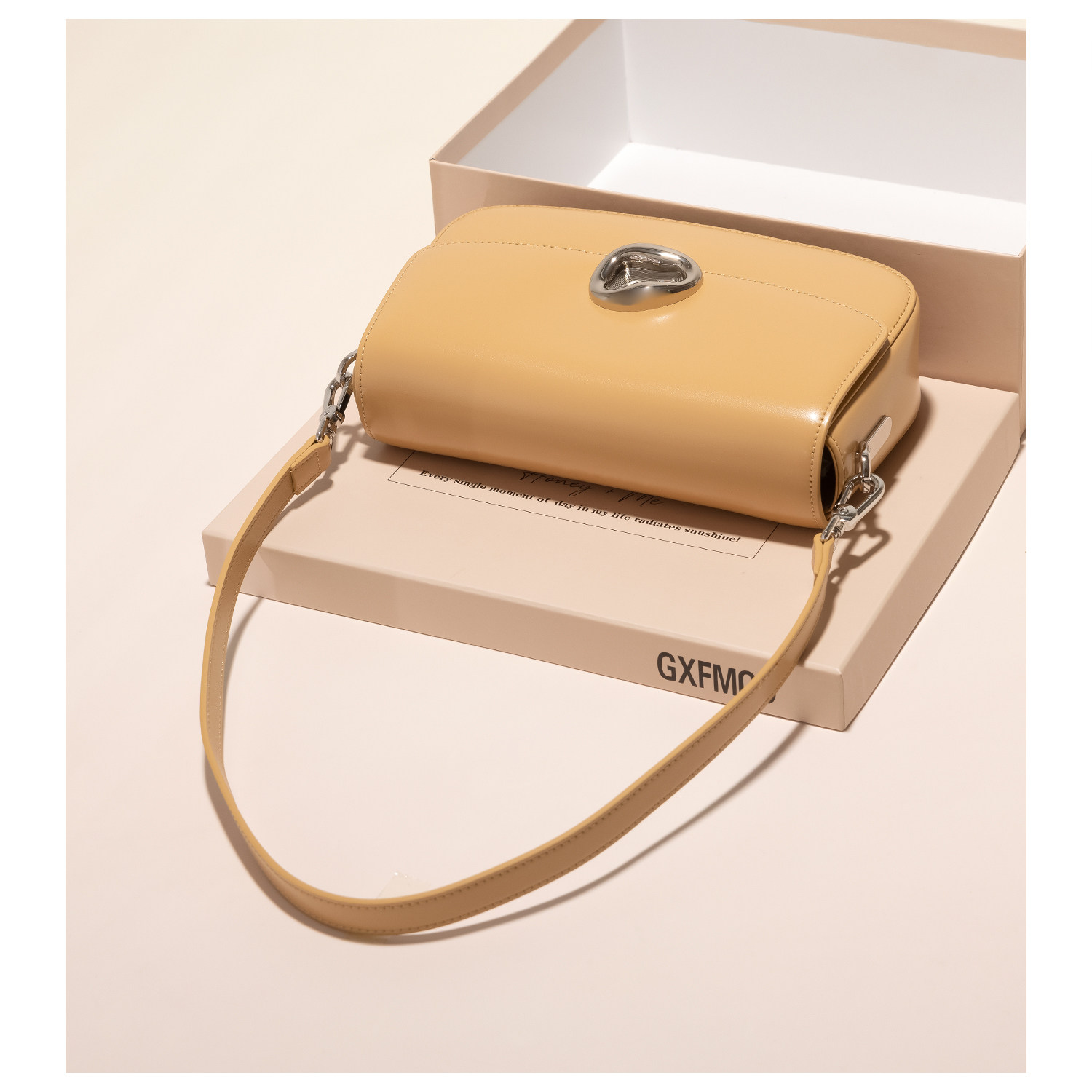 GXFMOD小众设计高级感牛皮法棍包女腋下包2025新款复古单肩斜挎包