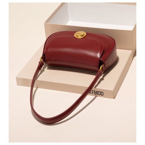 GXFMOD马鞍包洋气红色单肩包