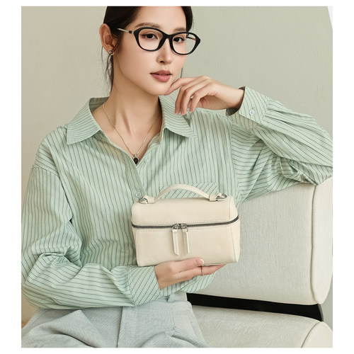 GXFMOD牛皮小方包轻奢单肩斜挎