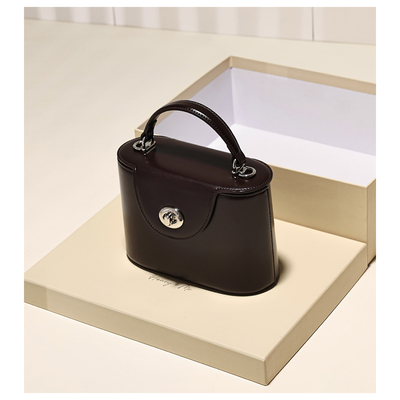 GXFMOD小众设计高级感真皮盒子包女2025新款百搭单肩斜挎手提小包