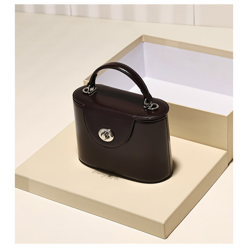 GXFMOD小众设计高级感真皮盒子包女2025新款百搭单肩斜挎手提小包