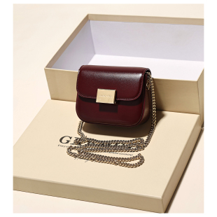 GXFMOD小众设计真皮高级感轻奢链条小方包女2025新款 百搭mini小包