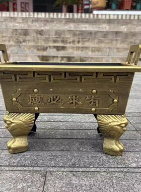 定制家用供奉香炉镀锌板铸铁合制寺庙佛堂宗祠土地庙插香鼎炉插香