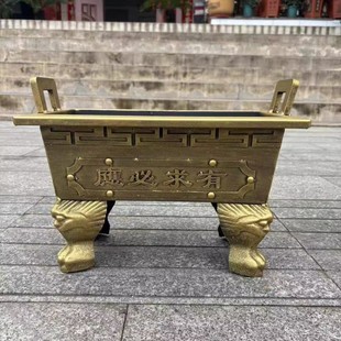 定制家用供奉香炉镀锌板铸铁合制寺庙佛堂宗祠土地庙插香鼎炉插香