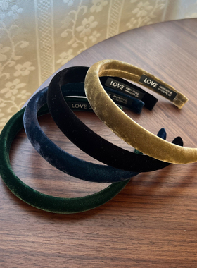 韩国气质高级感纯色丝绒发箍复古时髦韩系头箍头饰简约发卡发饰