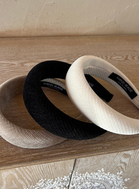 韩国复古纯色丝绒高颅顶发箍气质韩系头箍头饰简约时尚压发发卡女