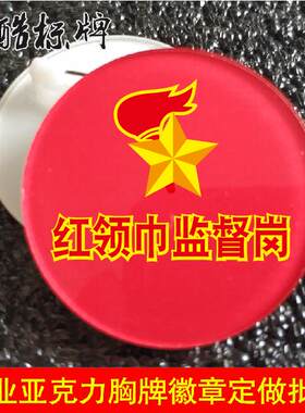 学校通用 马口铁徽章 胸章 胸徽 纪律 卫生监督岗 红领巾监督岗