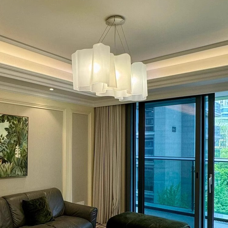 法式中古设计师logico餐厅吊灯简约客厅灯别墅云朵玻璃卧室主灯