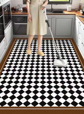 厨房加厚硅藻泥地垫简约满铺地垫吸水吸油防滑速干地垫耐脏入门垫