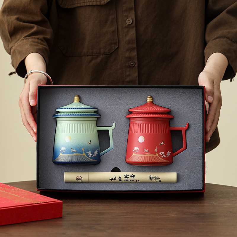 故宫文创马克杯高档伴手礼logo商务会议礼品送客户员工礼盒装