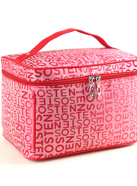 韩国大容量整理手提包字母化妆盒化妆箱可折叠化妆包旅行收纳包邮