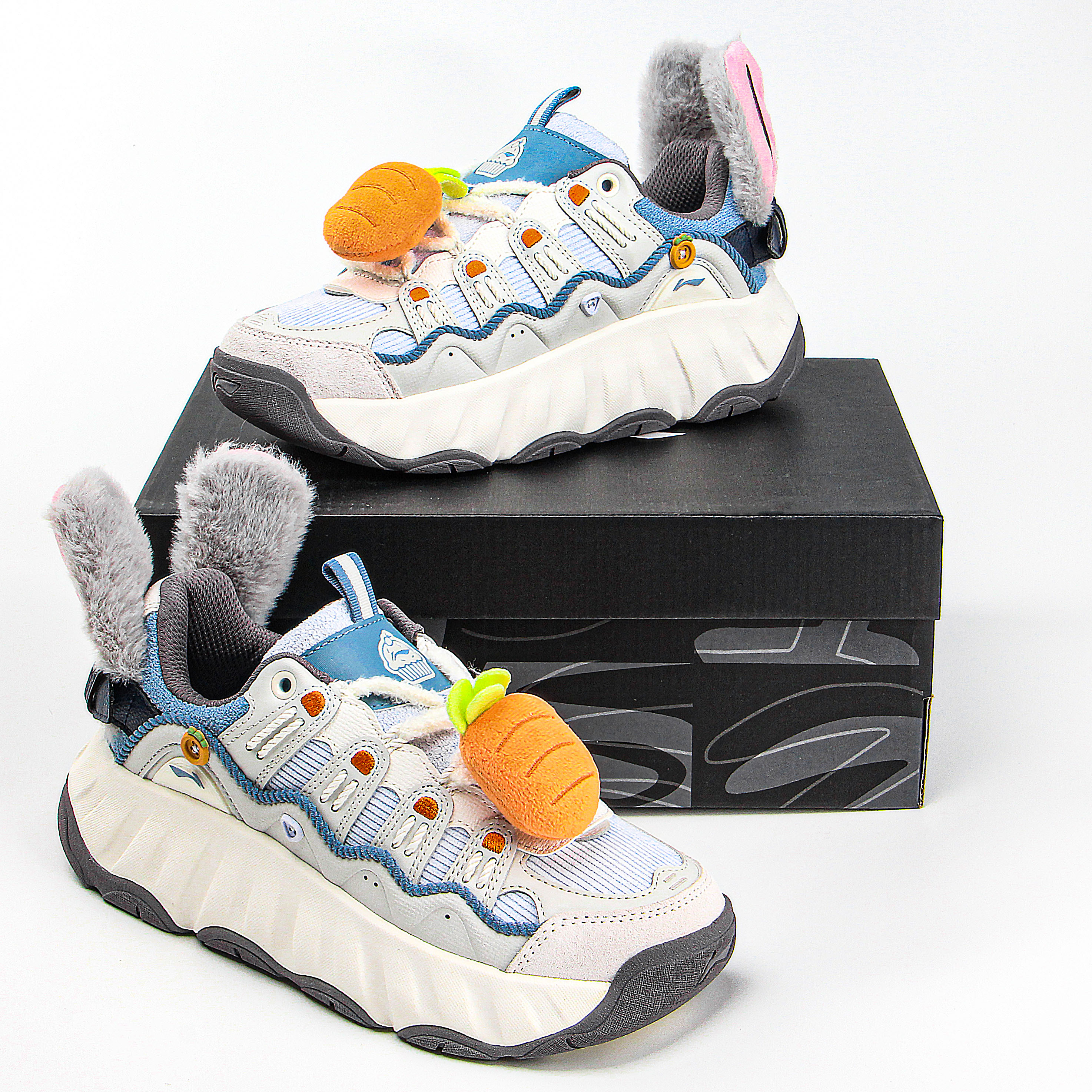 李宁经典休闲鞋2025冬新款女子曲奇鞋回弹减震百搭运动鞋 AGCV254