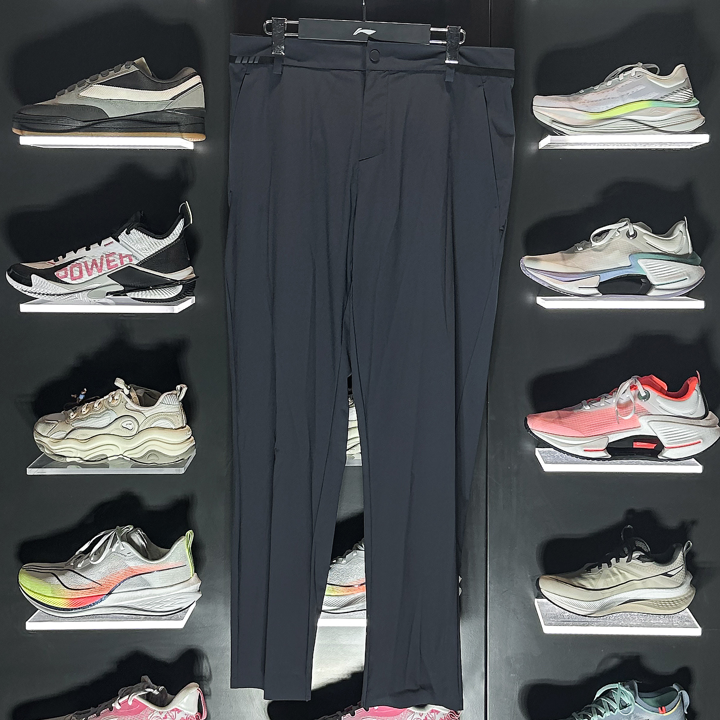 李宁运动裤2025夏新款荣耀系列冰感舒适防晒修身针织男裤 AKYV147